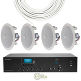 Ensemble de Système audio 4 hauts-parleurs plafonnier, Amplificateur et filage