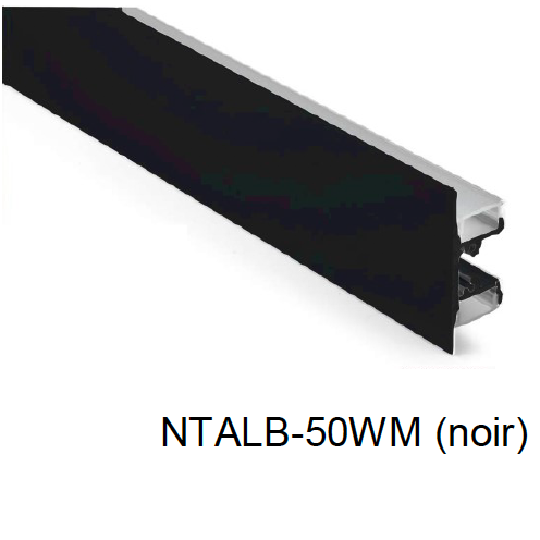 profilé aluminium noir ntalb-50wm