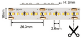 Ruban lumineux DEL NTHP120 flexible haute intensité blanc. 5 Mètres.